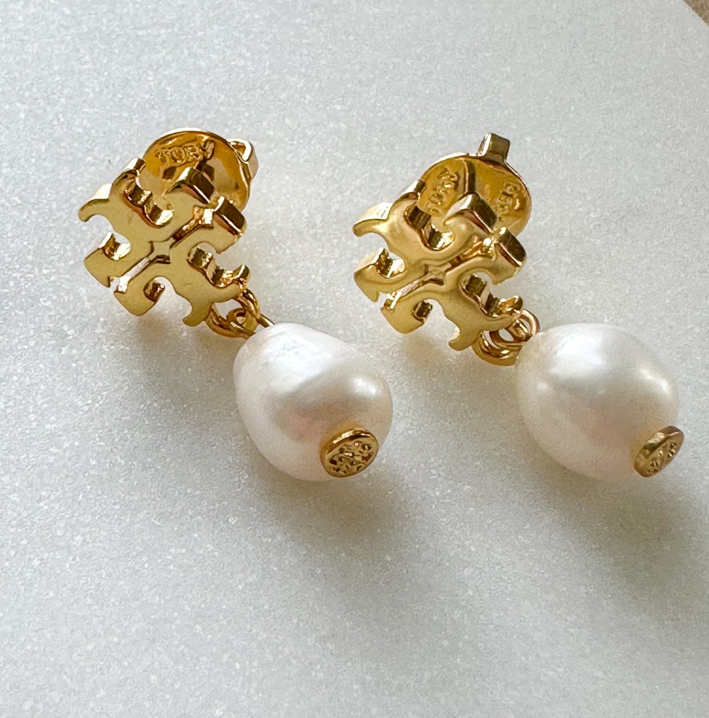 Pearl T Earrings