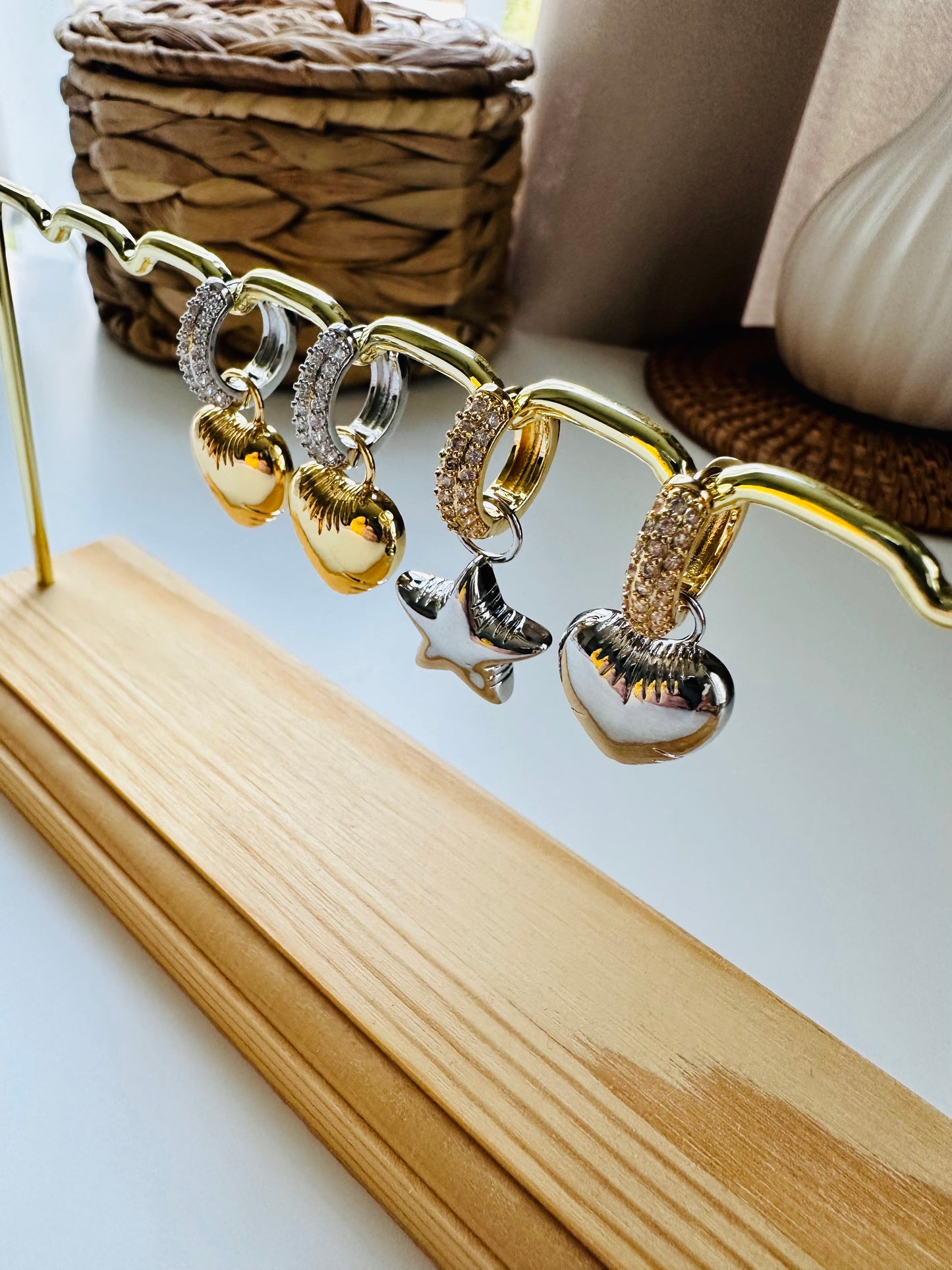 Heart Star Hoops