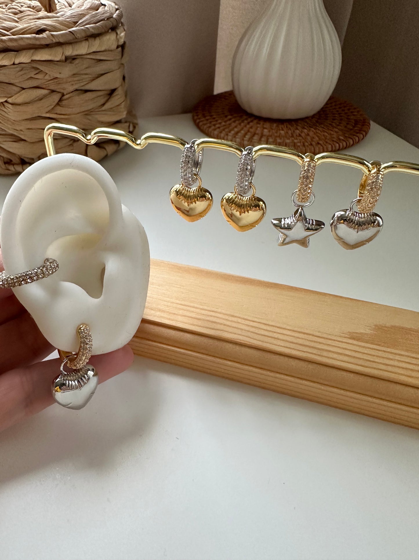 Heart Star Hoops