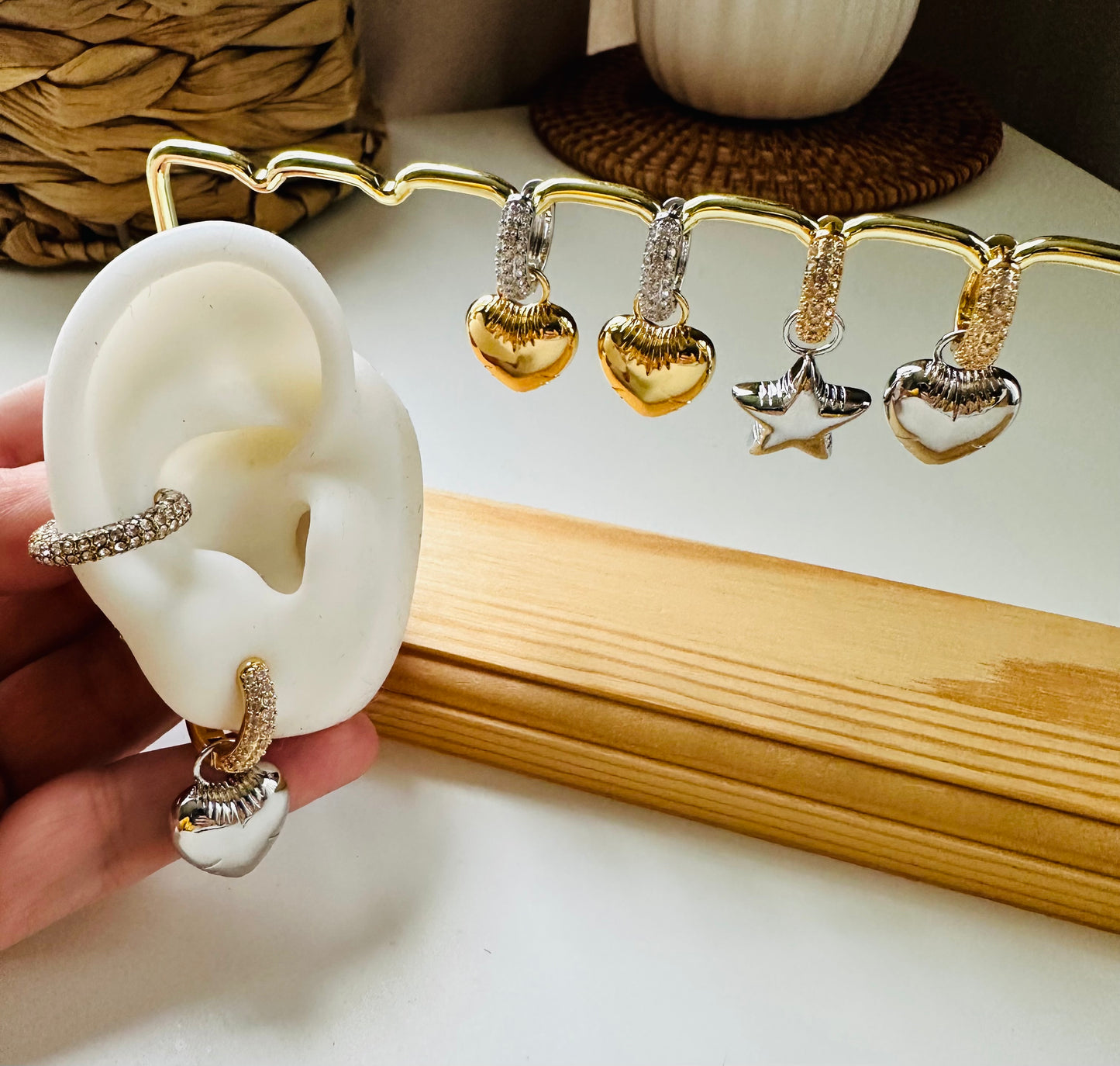 Heart Star Hoops