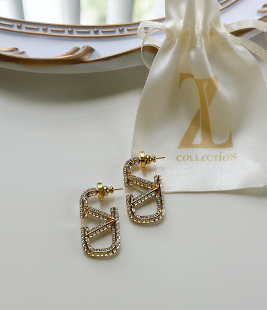 Valentina’s Gold and Zirconia Earrings