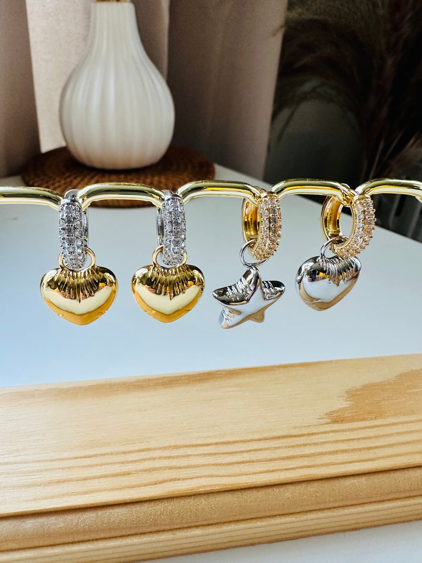 Heart Star Hoops